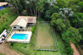 Chácara piscina frente represa Nazaré Pta SP